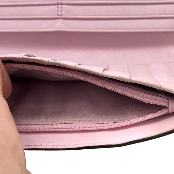 Coach Polished Leather Wallet | Gold Hardware | Blush Brown Bifold Holiday Gift - Picture 11 of 15